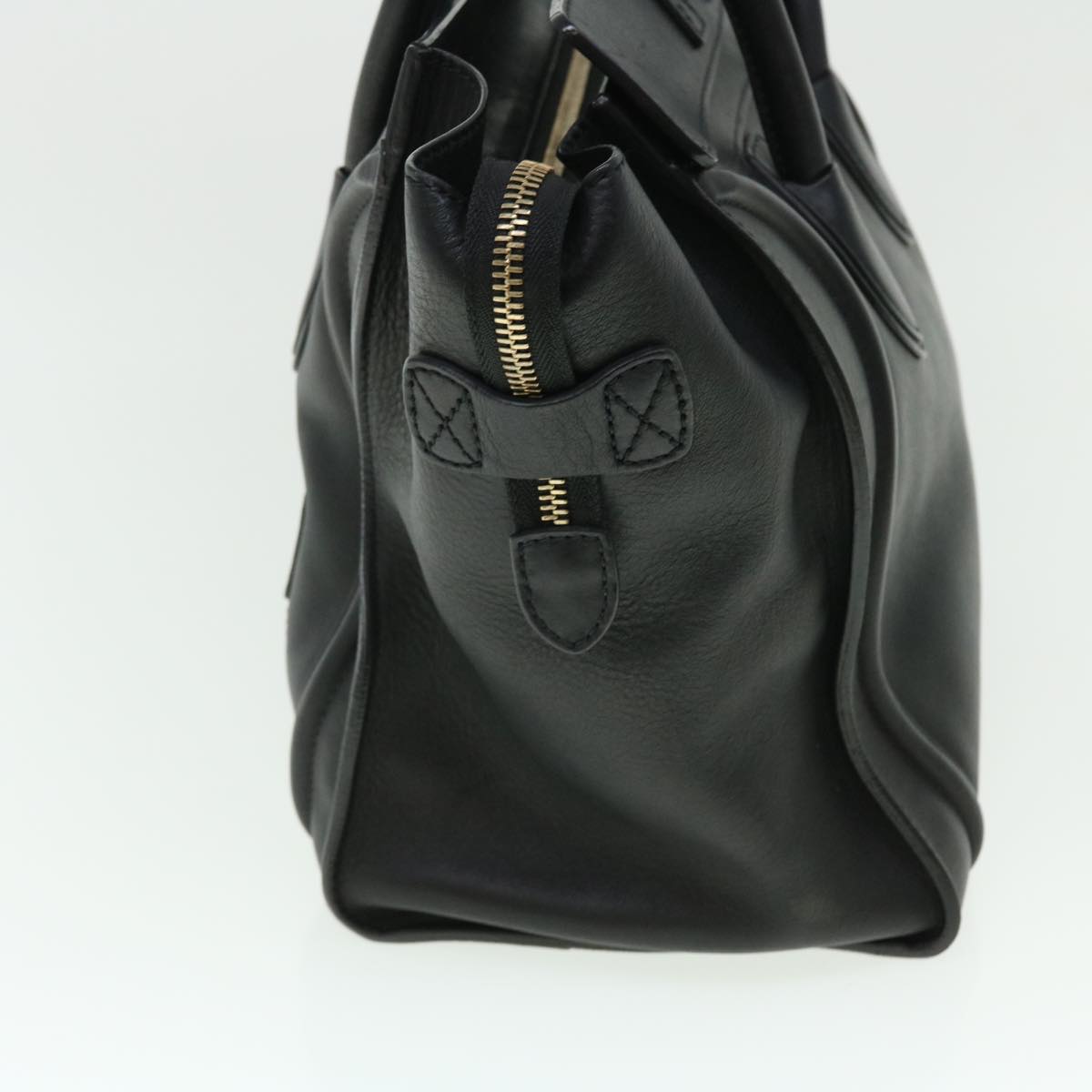 CELINE Luggage Mini Hand Bag Leather Black  51427