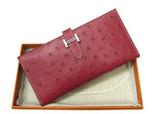 Hermes Wallet H1102 Ladies Wallet Red