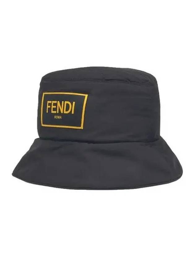 Fendi Roma Nylon Bucket Hat Black