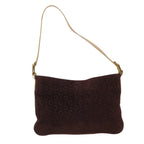 CELINE C Macadam Canvas Shoulder Bag Wine Red  51976