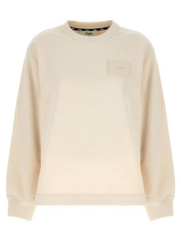 Fendi Patch Logo Sweatshirt Ivory