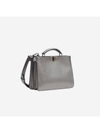 Fendi Peekaboo ISeeU Mini Leather Tote Bag Grey