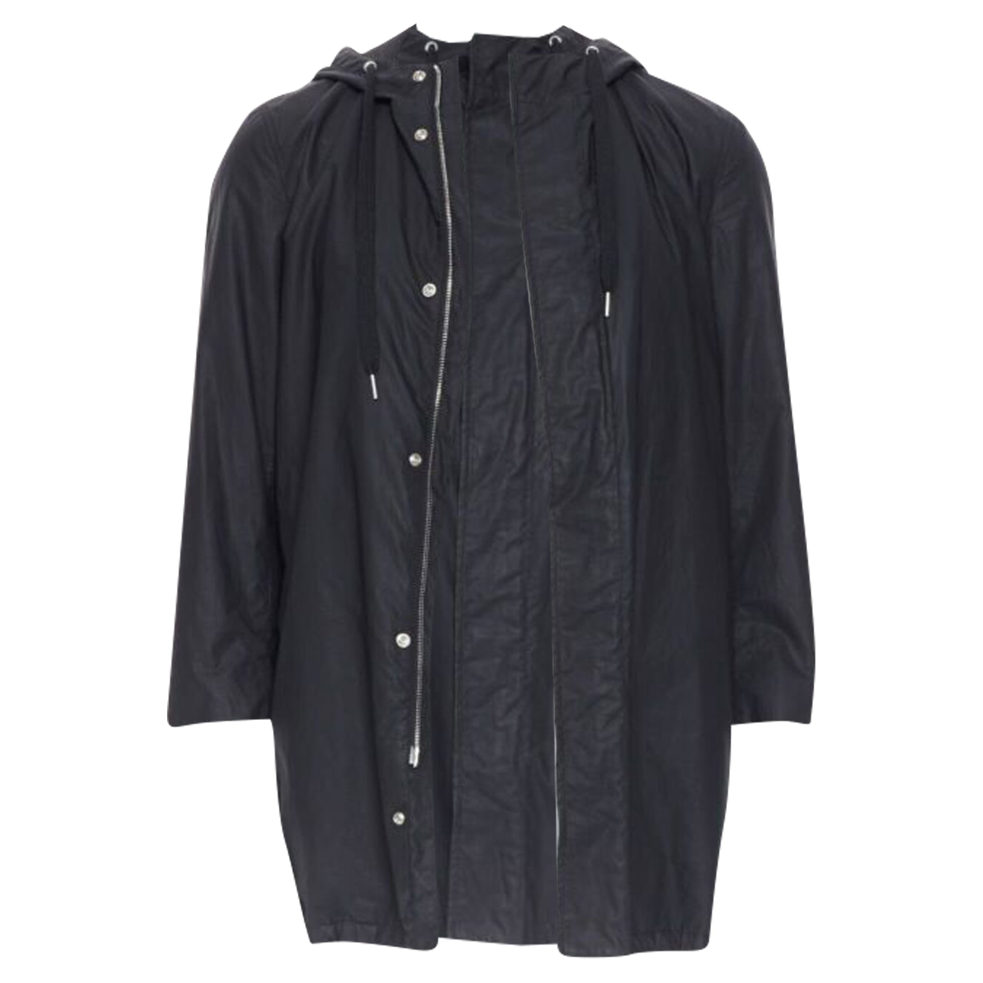 Christian Dior hooded utilitarian drawstrings zipper windbreaker jacket