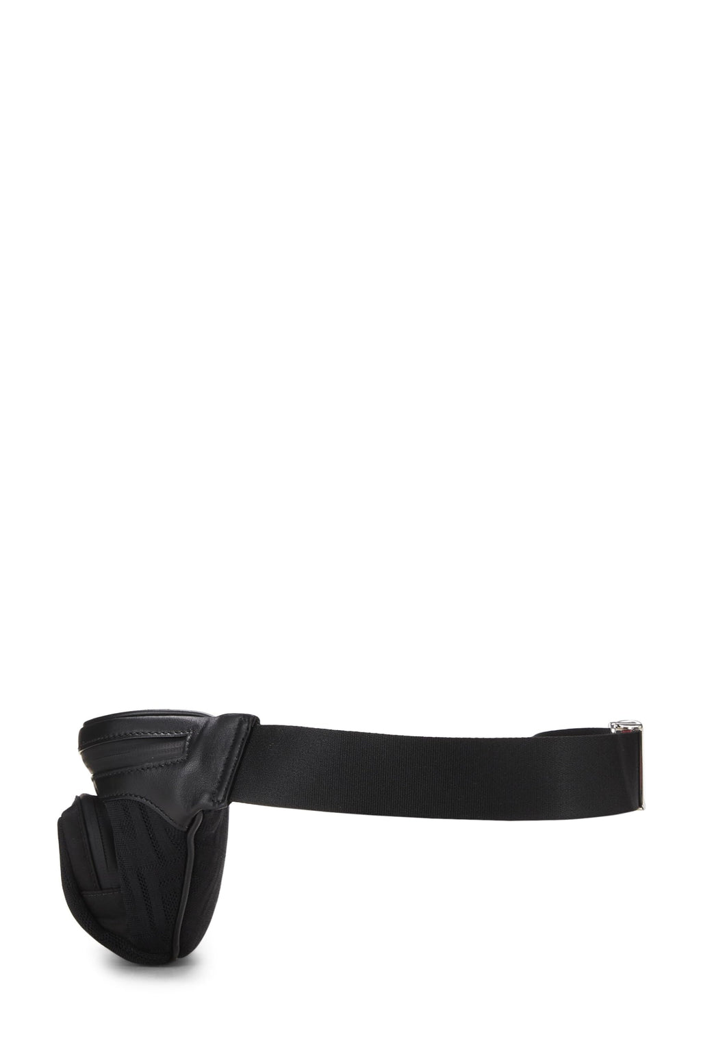 Fendi,  Black Mesh Zucca Belt Bag, Black