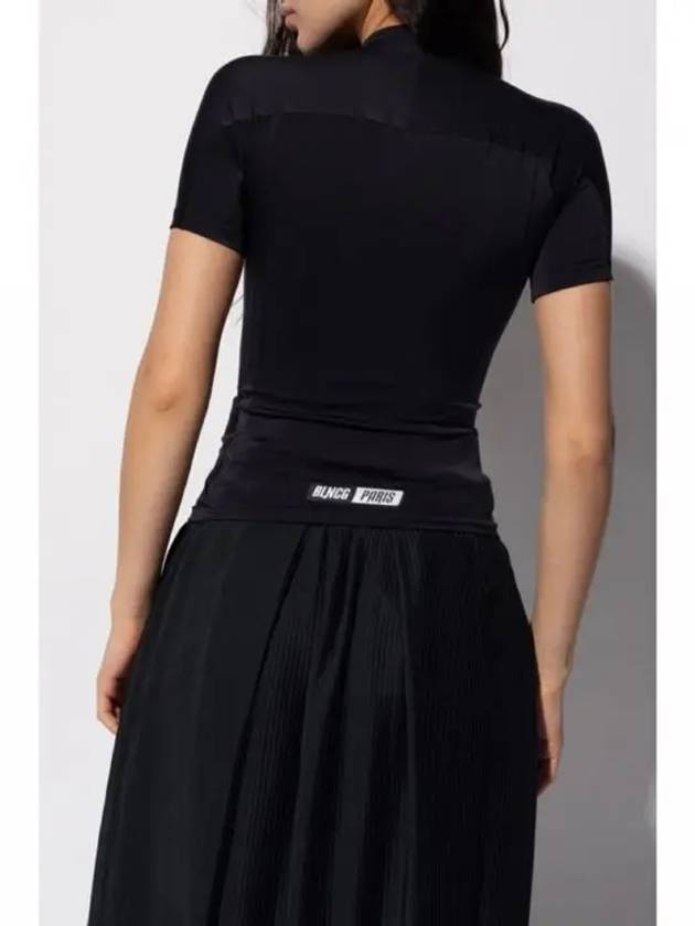 Balenciaga Sporty B Technical Jersey Short Sleeve T-Shirt Black