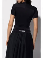 Balenciaga Sporty B Technical Jersey Short Sleeve T-Shirt Black
