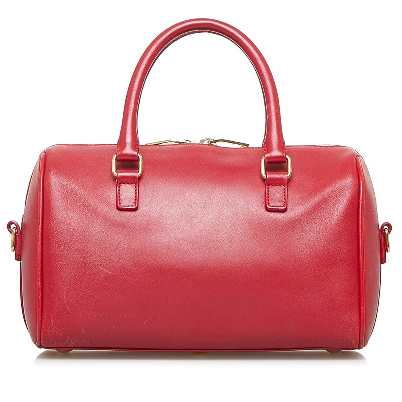 Saint Laurent Baby Duffle in Calf Leather Red 330958