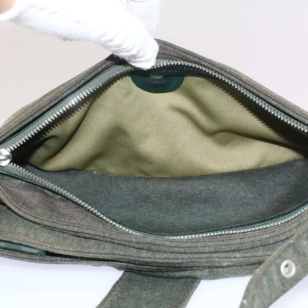 FENDI Mamma Baguette Shoulder Bag Nylon Green52438