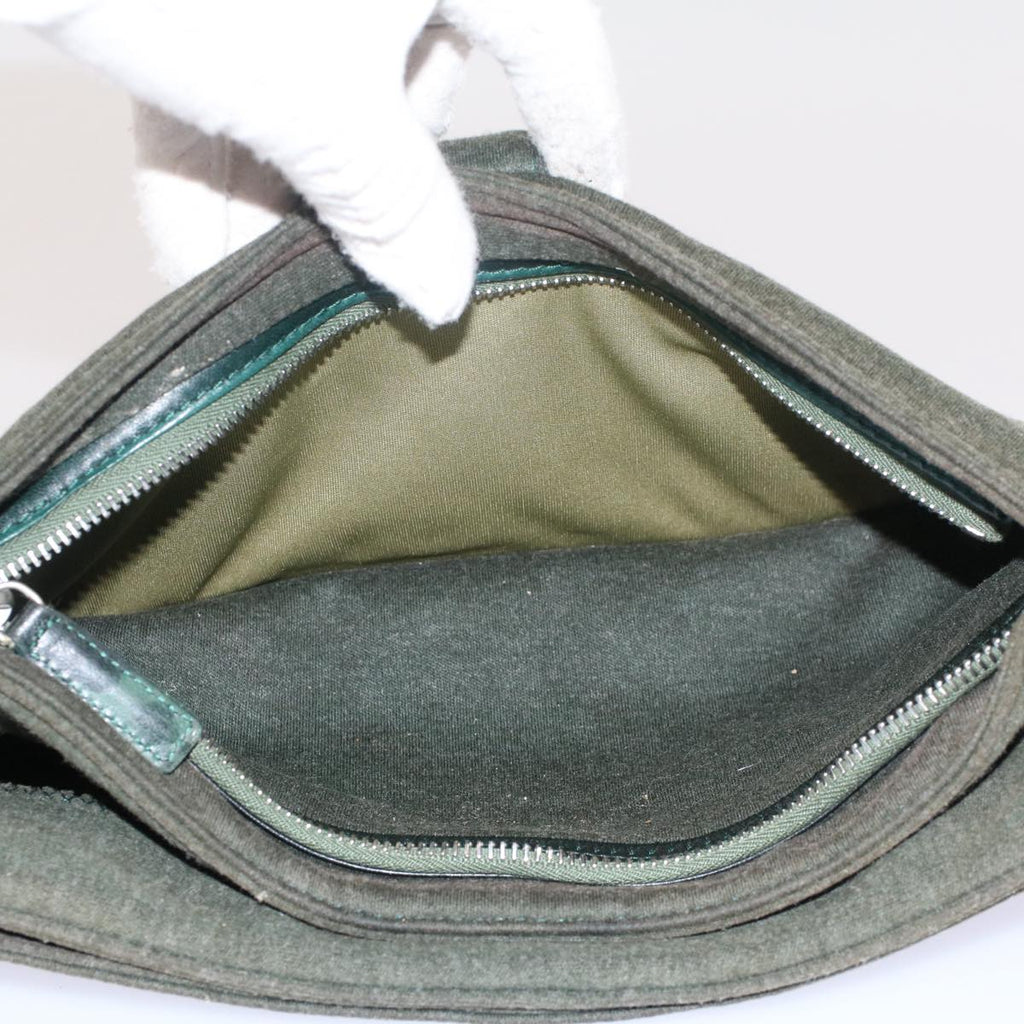 FENDI Mamma Baguette Shoulder Bag Nylon Green52438