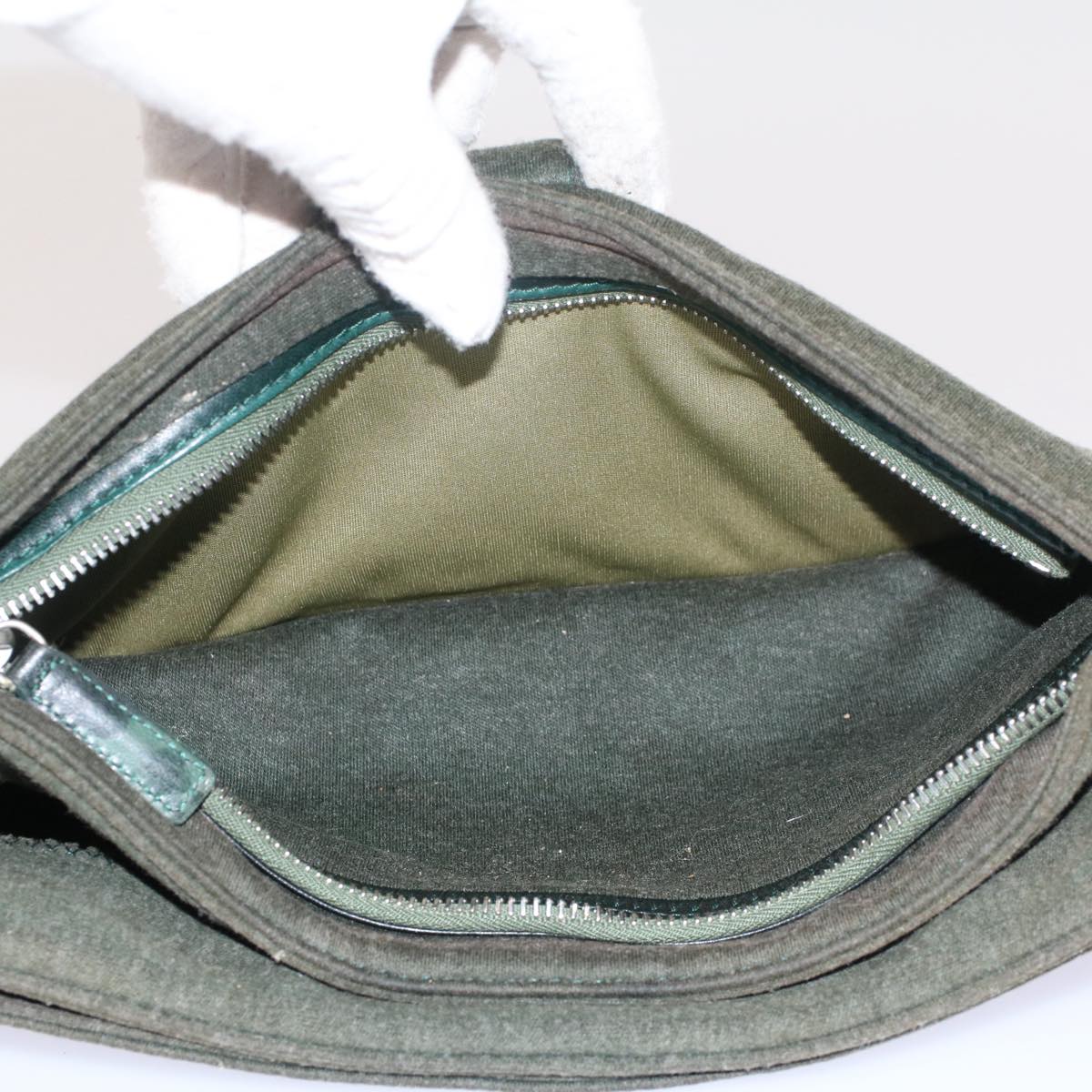 FENDI Mamma Baguette Shoulder Bag Nylon Green52438