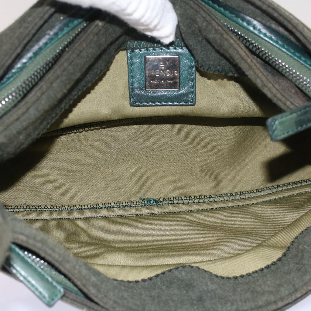 FENDI Mamma Baguette Shoulder Bag Nylon Green52438
