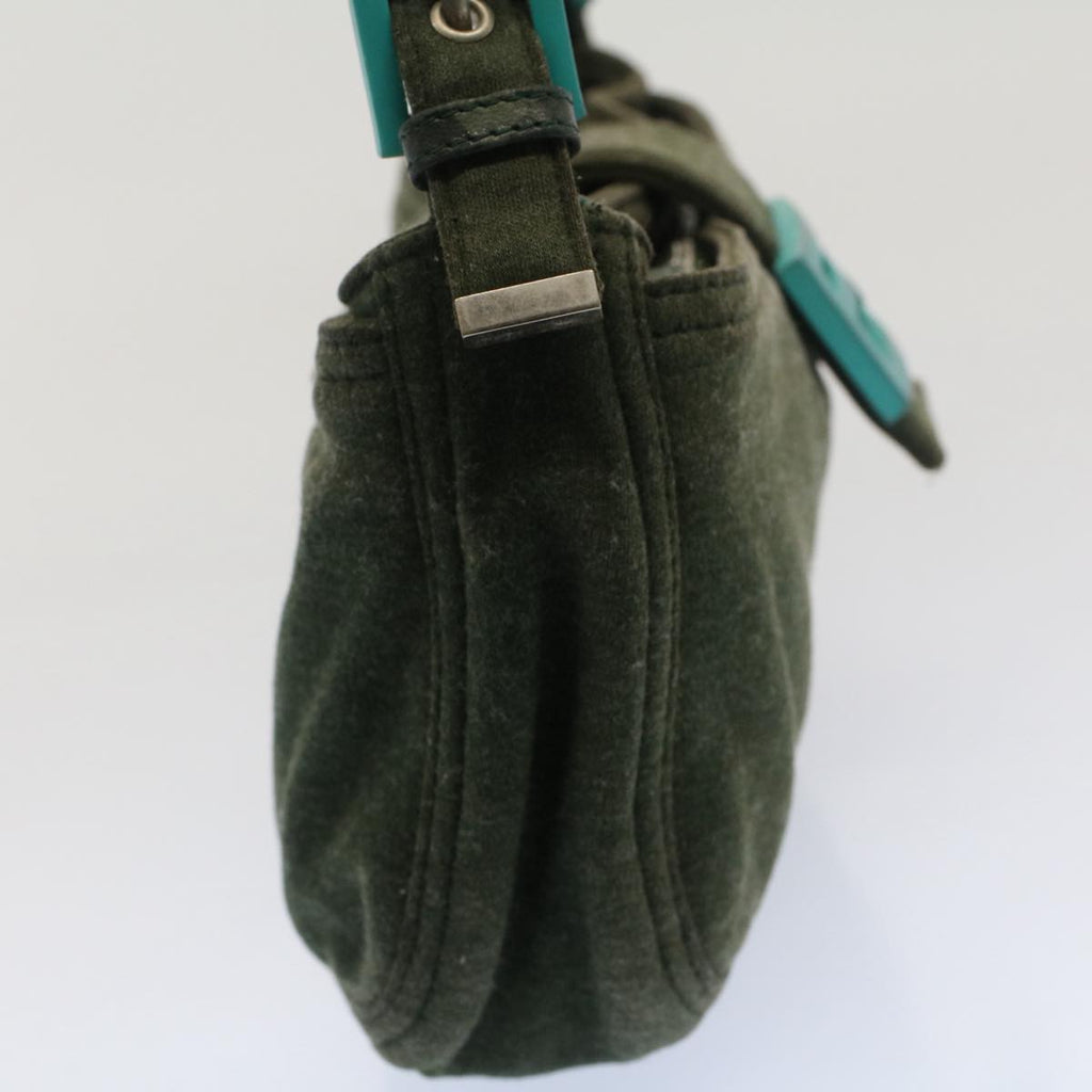 FENDI Mamma Baguette Shoulder Bag Nylon Green52438
