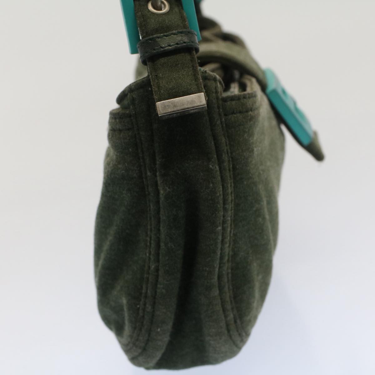 FENDI Mamma Baguette Shoulder Bag Nylon Green52438