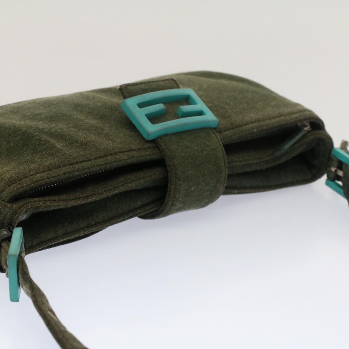 FENDI Mamma Baguette Shoulder Bag Nylon Green52438