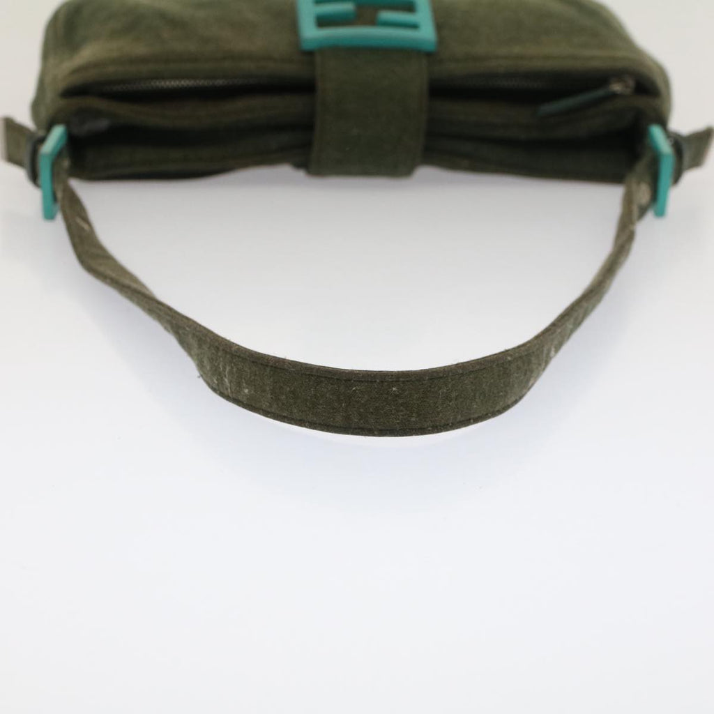 FENDI Mamma Baguette Shoulder Bag Nylon Green52438