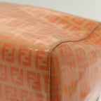FENDI Zucchino Canvas Mamma Baguette Hand Bag Enamel Orange52439