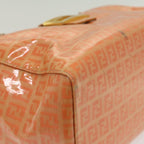 FENDI Zucchino Canvas Mamma Baguette Hand Bag Enamel Orange52439
