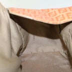 FENDI Zucchino Canvas Mamma Baguette Hand Bag Enamel Orange52439