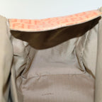 FENDI Zucchino Canvas Mamma Baguette Hand Bag Enamel Orange52439