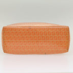 FENDI Zucchino Canvas Mamma Baguette Hand Bag Enamel Orange52439