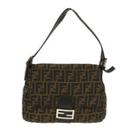 FENDI Zucca Canvas Mamma Baguette Shoulder Bag Brown52440