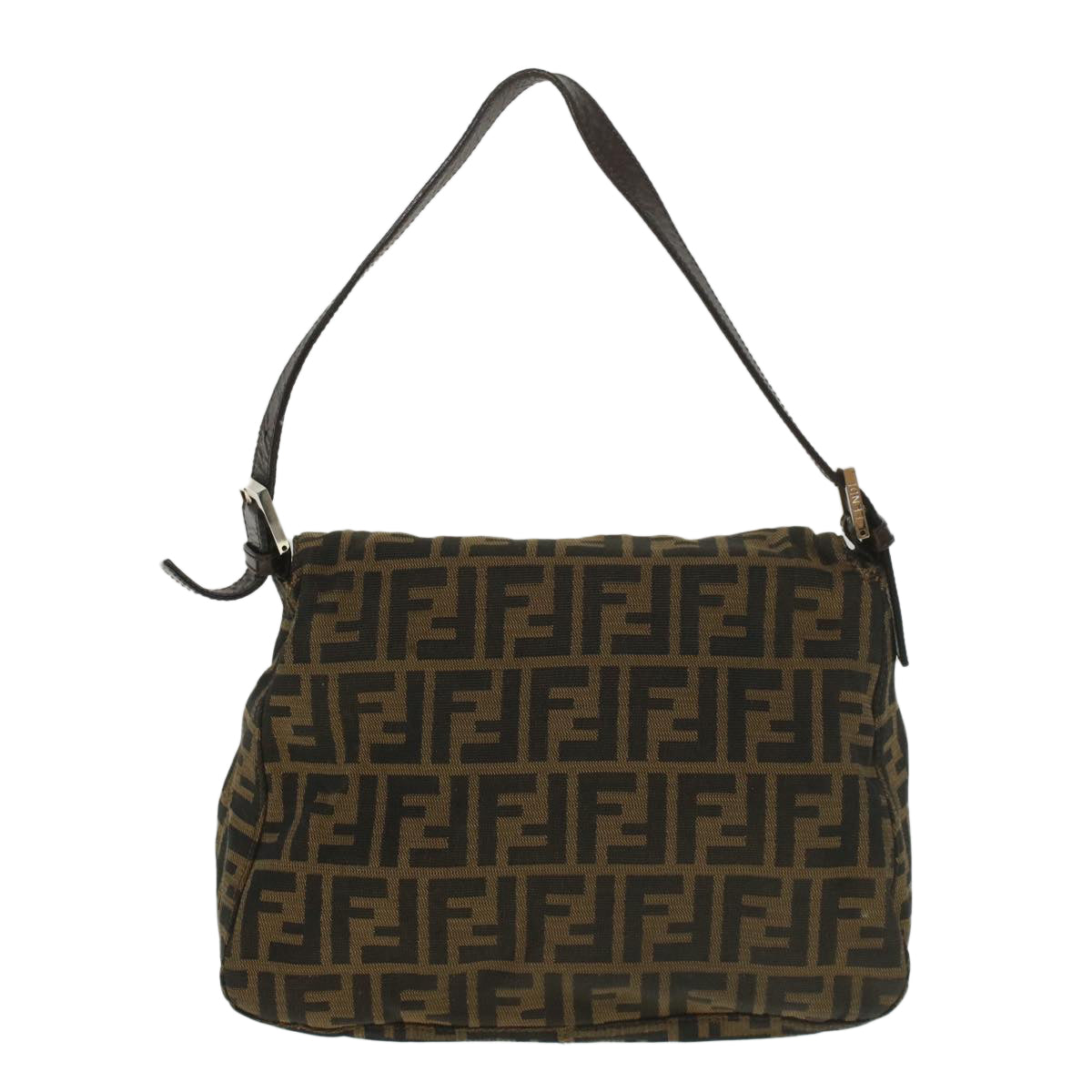 FENDI Zucca Canvas Mamma Baguette Shoulder Bag Brown52440