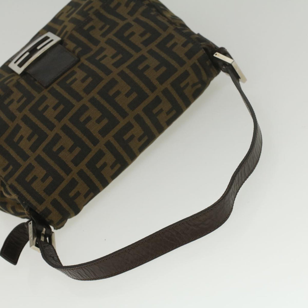 FENDI Zucca Canvas Mamma Baguette Shoulder Bag Brown52440