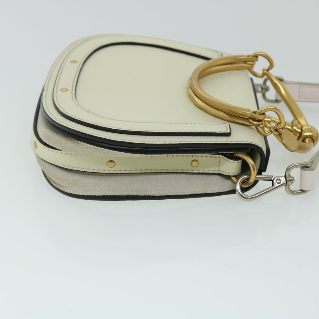 Chloe Small Bracelet Hand Bag Nile leather 2way Cream 52444