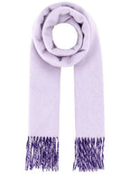 Burberry Embroidered Logo Reversible Cashmere Scarf Purple