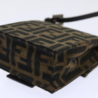 FENDI Zucca Canvas Mamma Baguette Shoulder Bag Brown Black52735