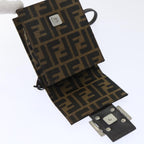 FENDI Zucca Canvas Mamma Baguette Shoulder Bag Brown Black52735