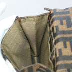 FENDI Zucca Canvas Mamma Baguette Shoulder Bag Brown Black52735