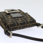FENDI Zucca Canvas Mamma Baguette Shoulder Bag Brown Black52735