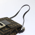 FENDI Zucca Canvas Mamma Baguette Shoulder Bag Brown Black52735