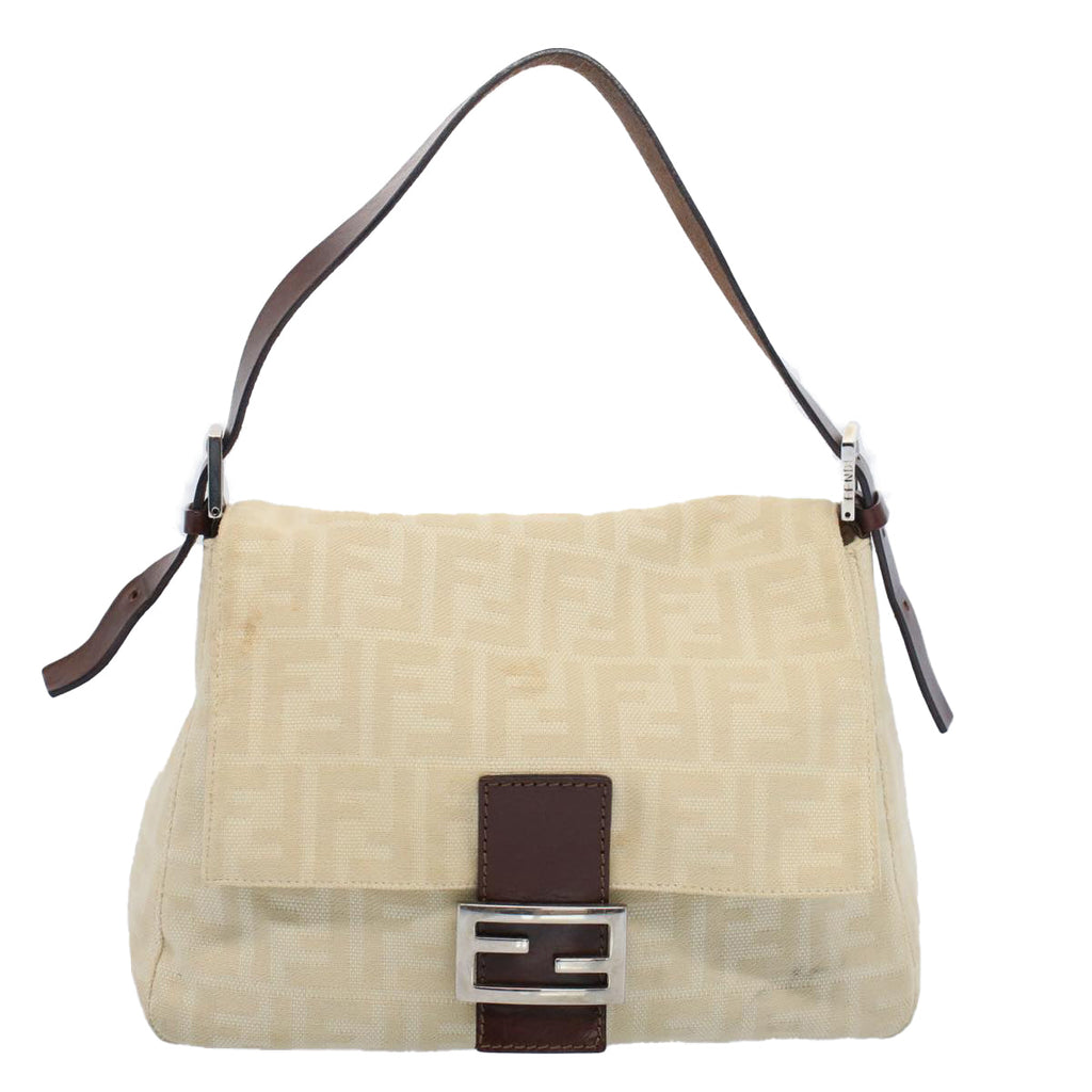 FENDI Mamma Baguette Shoulder Bag Beige52740