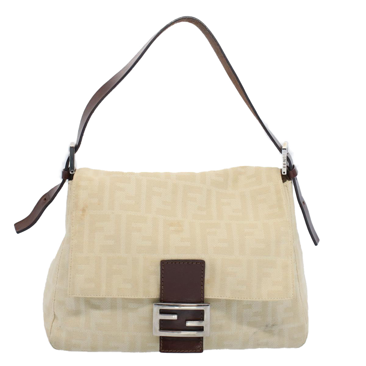 FENDI Mamma Baguette Shoulder Bag Beige52740
