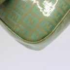 FENDI Mamma Baguette Shoulder Bag Coated Canvas Light Blue52741