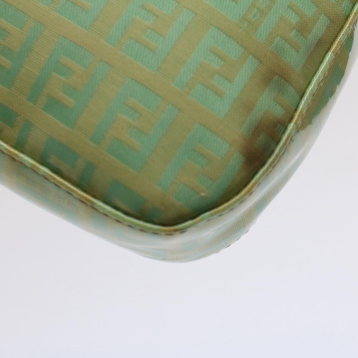 FENDI Mamma Baguette Shoulder Bag Coated Canvas Light Blue52741