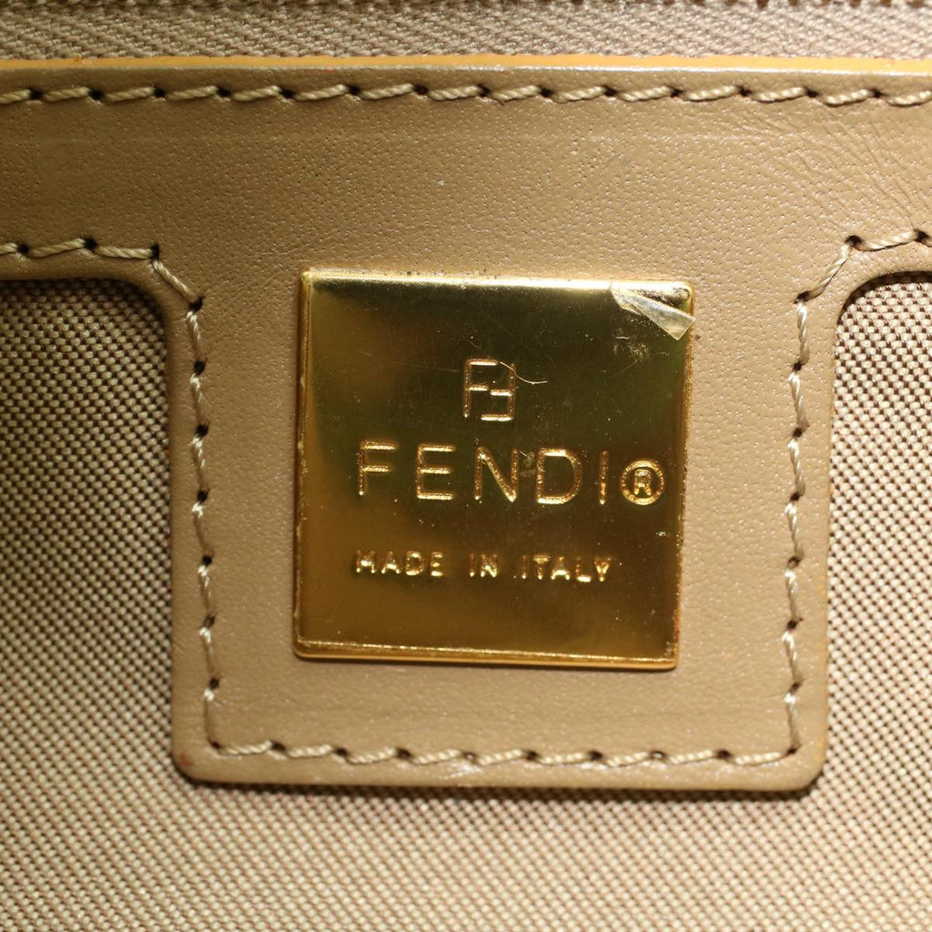 FENDI Mamma Baguette Shoulder Bag Coated Canvas Light Blue52741