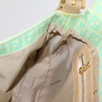 FENDI Mamma Baguette Shoulder Bag Coated Canvas Light Blue52741