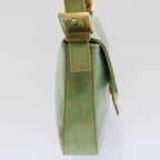 FENDI Mamma Baguette Shoulder Bag Coated Canvas Light Blue52741