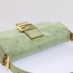 FENDI Mamma Baguette Shoulder Bag Coated Canvas Light Blue52741