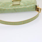 FENDI Mamma Baguette Shoulder Bag Coated Canvas Light Blue52741