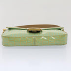 FENDI Mamma Baguette Shoulder Bag Coated Canvas Light Blue52741