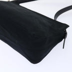 FENDI Mamma Baguette Shoulder Bag Coated Canvas Black52742