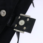 FENDI Mamma Baguette Shoulder Bag Coated Canvas Black52742