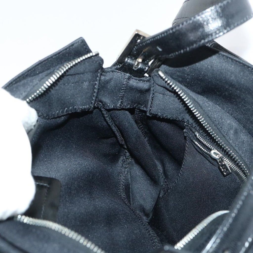 FENDI Mamma Baguette Shoulder Bag Coated Canvas Black52742