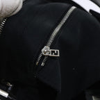 FENDI Mamma Baguette Shoulder Bag Coated Canvas Black52742