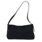 FENDI Mamma Baguette Shoulder Bag Coated Canvas Black52742
