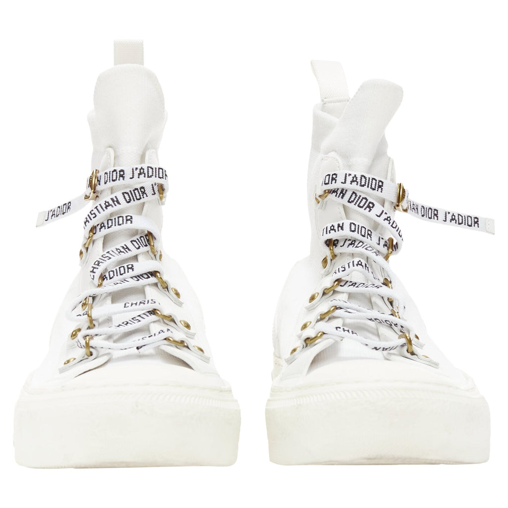 Christian Dior Walk'N'Dior sock knit logo lace high top sneakers